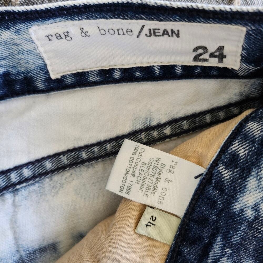 rag & bone denim cutoffs in "Bleach" acid wash Sz 24 - Picture 3 of 6